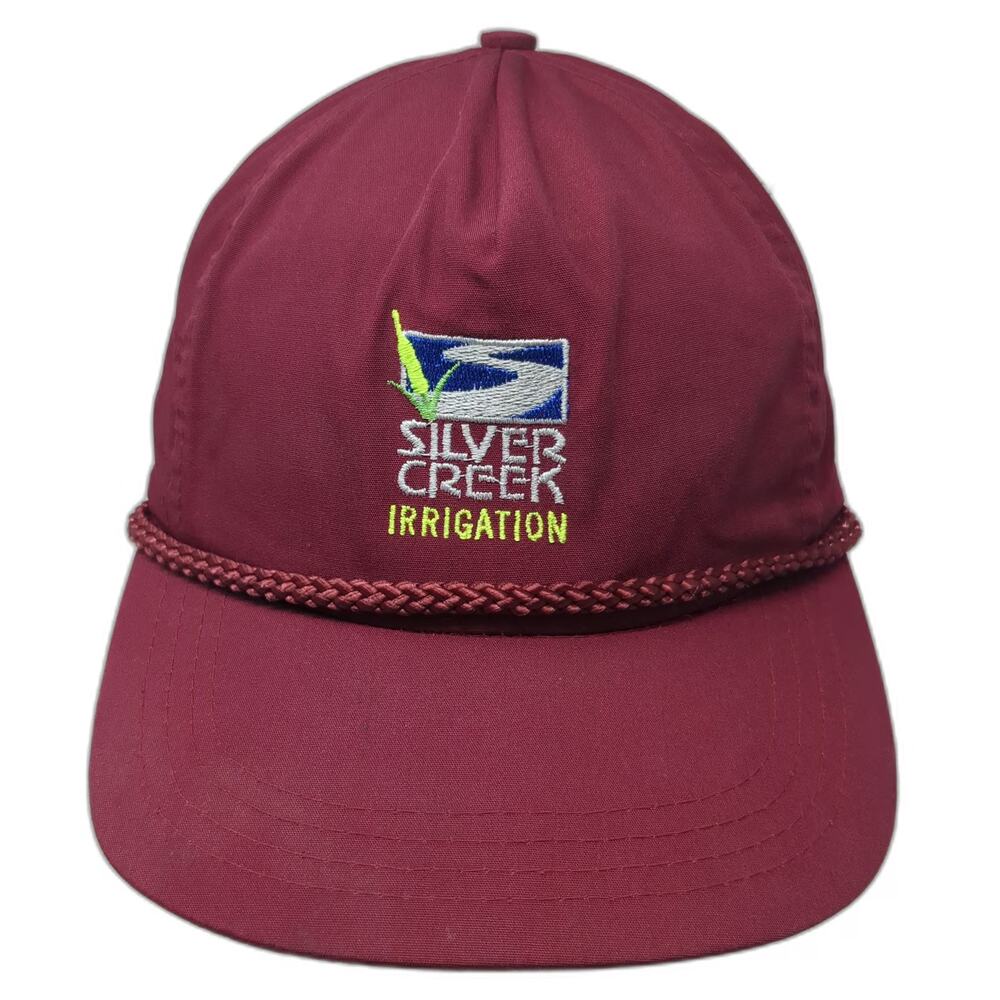 Sportcap 5 Panel Red One Size Silver Creek Irrigation Rope Slideback Hat Cotton